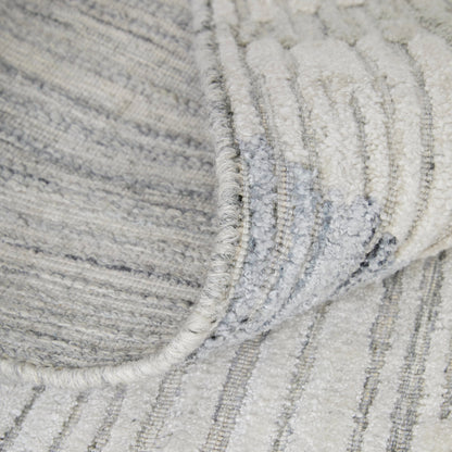 Elias Diamond Rug - ELS69FWF by Feizy in ivory, blue, brown. Made from viscose, wool in a unique style.