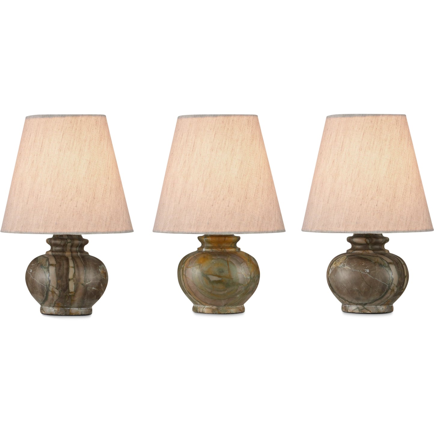 004 SI-2387129 | Additional Silo | Piccolo Pistachio Mini Table Lamp by Currey and Company in natural green. Made from pistachio green marble in a eclectic & global style.