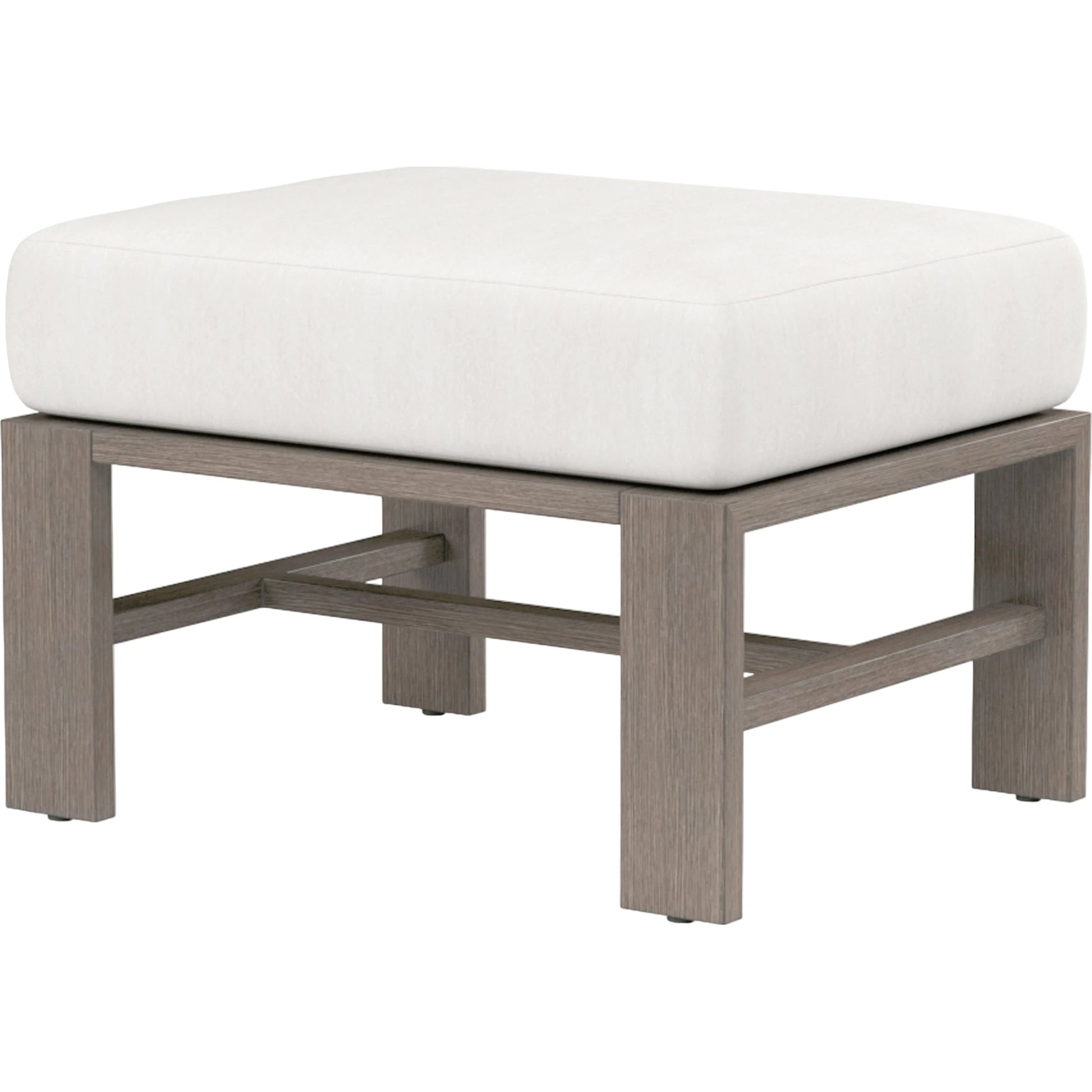 Laguna Outdoor Ottoman by Sunset West in browns. Made from aluminum in a modern style.
