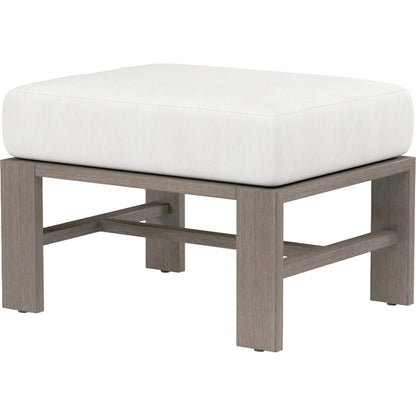 Laguna Outdoor Ottoman by Sunset West in browns. Made from aluminum in a modern style.