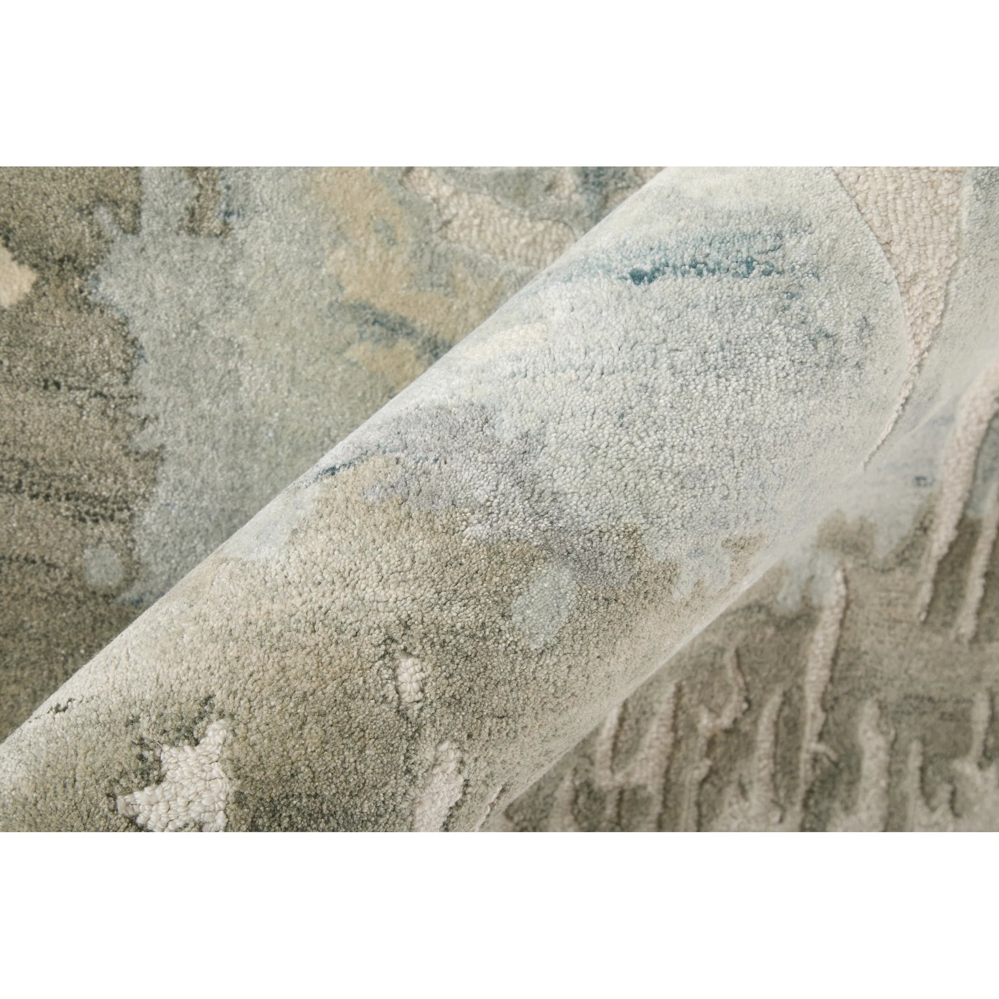 Kendall KDL8A62F Rug by Feizy in ivory, blue, gray. Made from viscose, wool in a unique style.