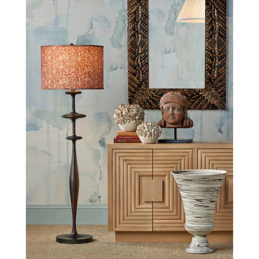 Jejune Footed Vase by Currey and Company in beige, brown. Made from porcelain in a eclectic & global style.