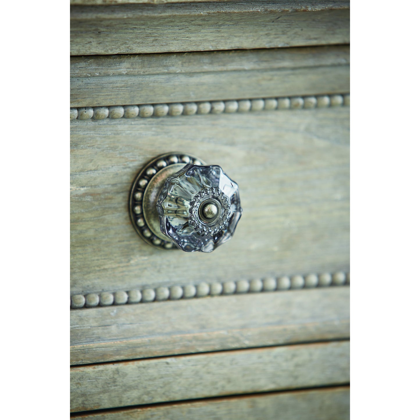 004 SR-881754 | Closeup | Arch Salvage Grayson Dresser by A.R.T. Furniture in brown and parch. Made from parrawood solids, cathedral elm veneers in a traditional style.