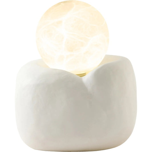 Ampelus Lamp by Global Views in natural. Made from ceramic, alabaster in a modern style.