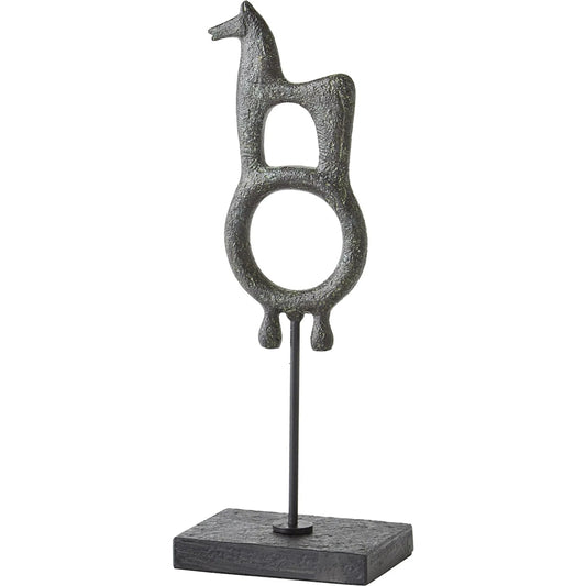 Zama Sculpture by Global Views. Made from iron, cast iron, marble in a rustic style.