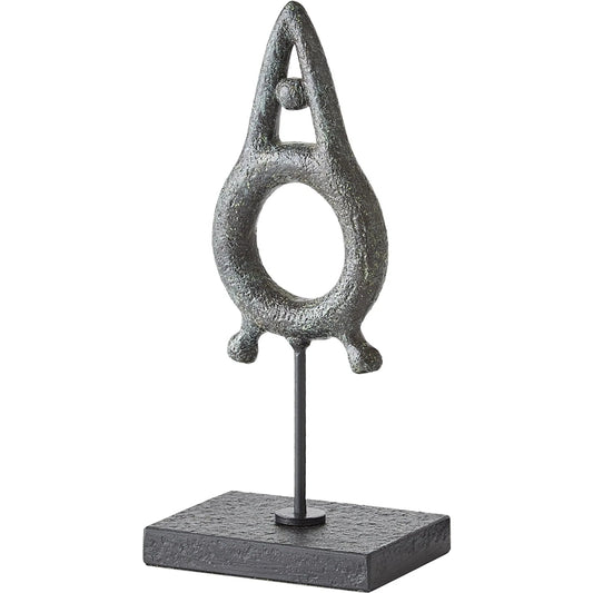 Sarastro Sculpture by Global Views in verdigris. Made from iron, cast iron, marble in a rustic style.