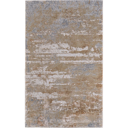 Aura Rug - 3567F by Feizy in ivory, gold, gray. Made from polyester, polypropylene in a unique style.