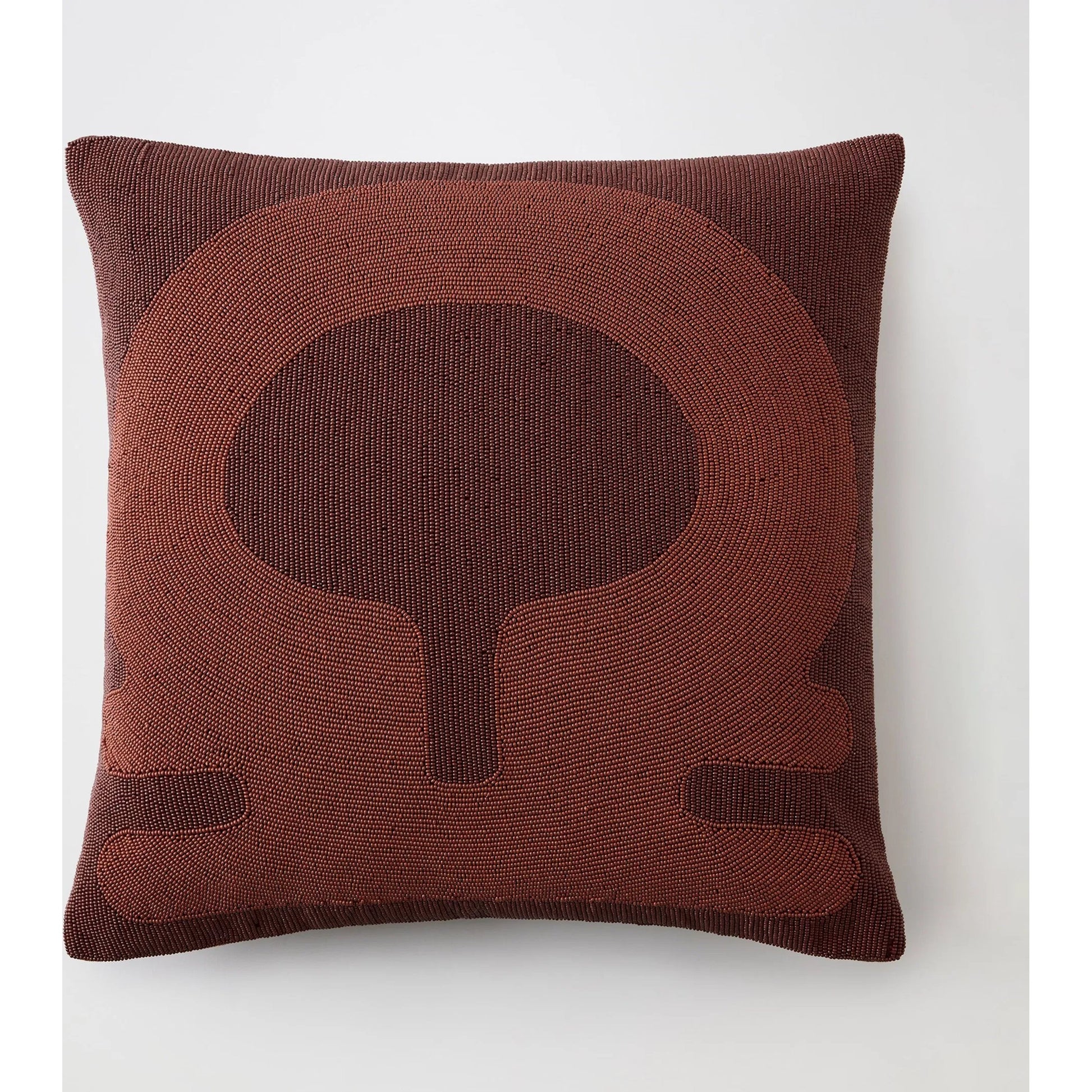 Carthago Key Beaded Pillow by Global Views. Made from canvas, muslin, polyester velvet, decorative beads in a rustic style.