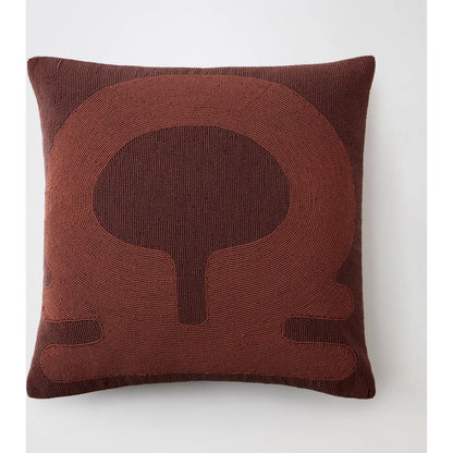Carthago Key Beaded Pillow by Global Views. Made from canvas, muslin, polyester velvet, decorative beads in a rustic style.
