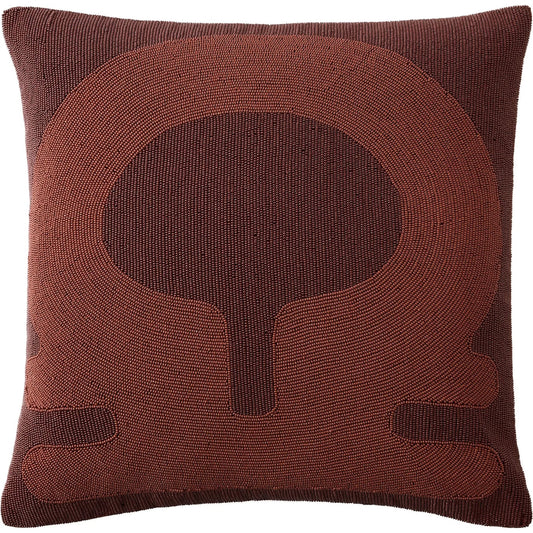 Carthago Key Beaded Pillow by Global Views. Made from canvas, muslin, polyester velvet, decorative beads in a rustic style.