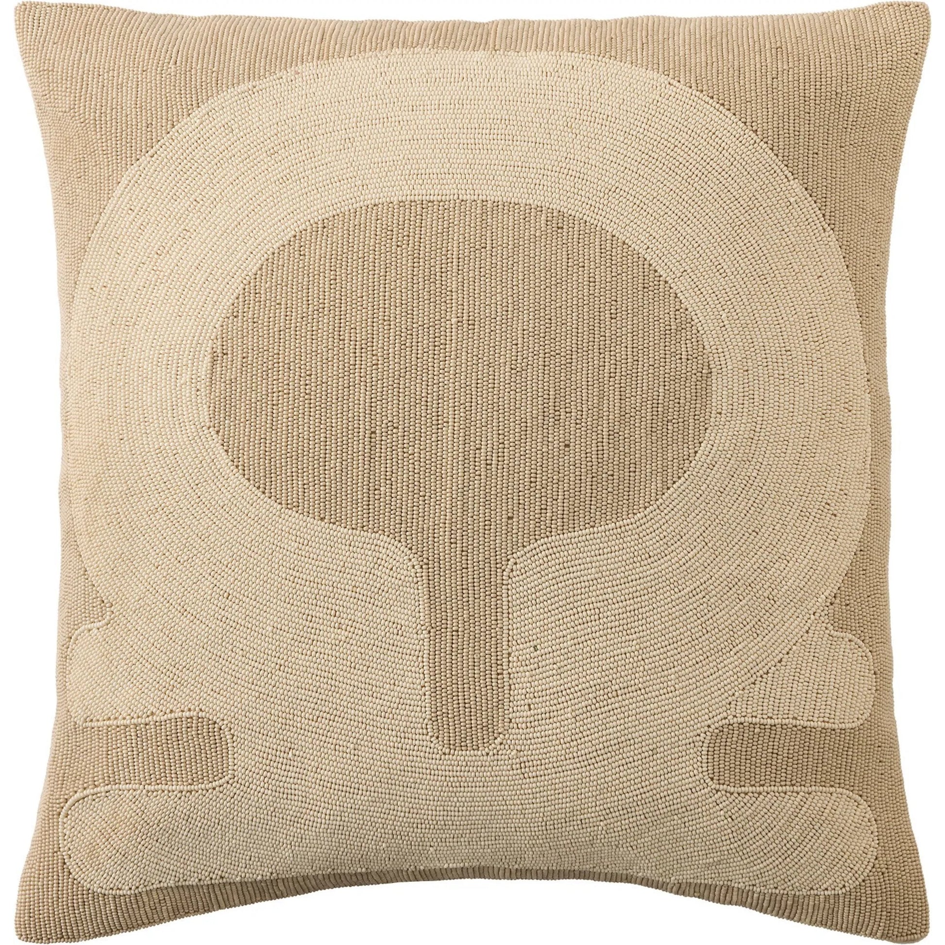 Carthago Key Beaded Pillow by Global Views. Made from canvas, muslin, polyester velvet, decorative beads in a rustic style.