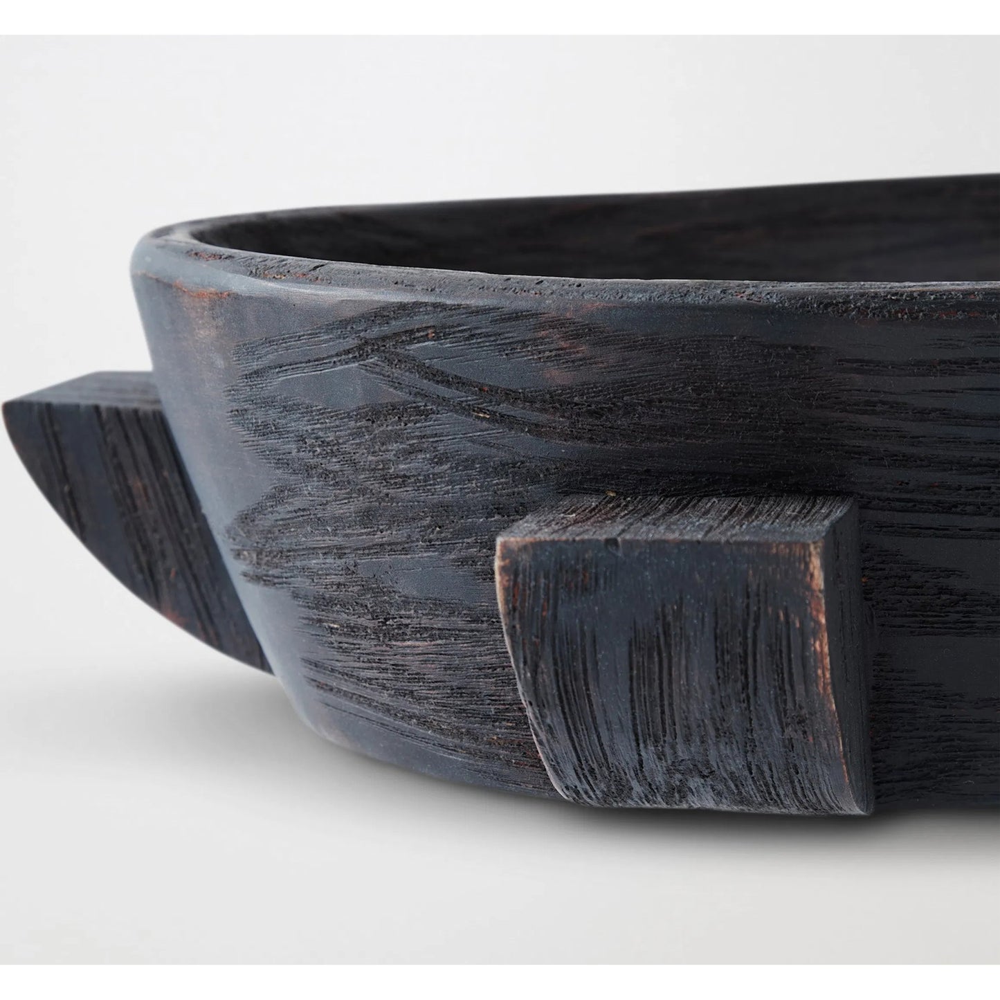 004 SI-2523946 | Closeup | Dome Ebonized Bowl by Global Views in ebonized. Made from unique in a rustic style.