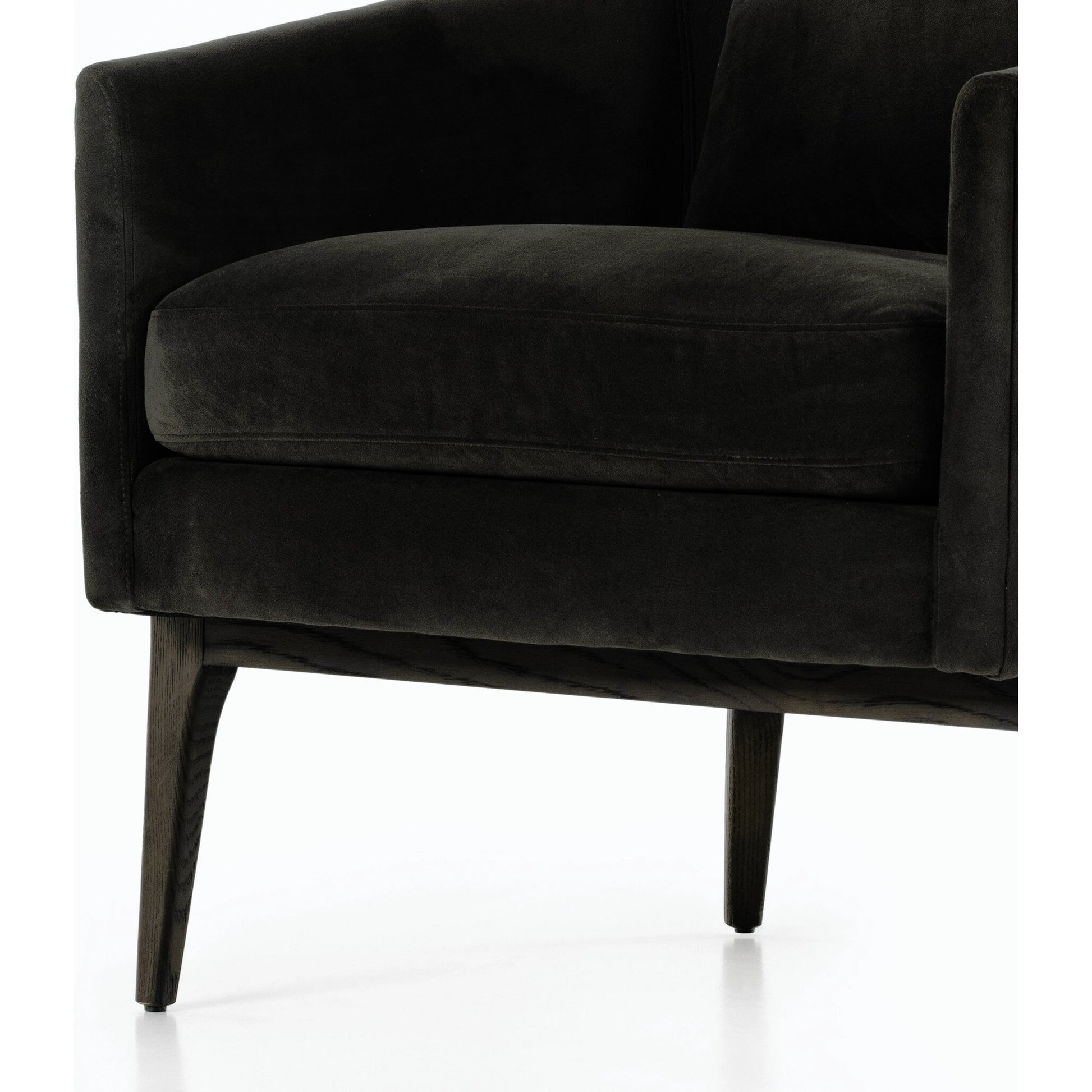 Copeland Chair by Four Hands in orly natural and black oak. Made from 100% polyester, solid oak in a transitional style.