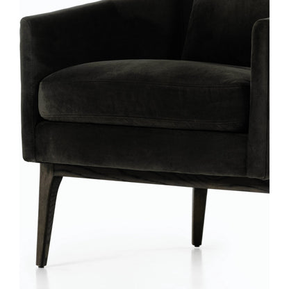 Copeland Chair by Four Hands in orly natural and black oak. Made from 100% polyester, solid oak in a transitional style.