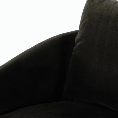 Copeland Chair by Four Hands in orly natural and black oak. Made from 100% polyester, solid oak in a transitional style.