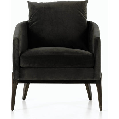 Copeland Chair by Four Hands in orly natural and black oak. Made from 100% polyester, solid oak in a transitional style.