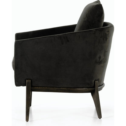 Copeland Chair by Four Hands in orly natural and black oak. Made from 100% polyester, solid oak in a transitional style.