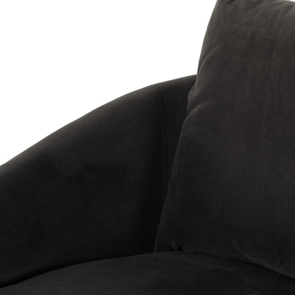 Copeland Chair by Four Hands in orly natural and black oak. Made from 100% polyester, solid oak in a transitional style.