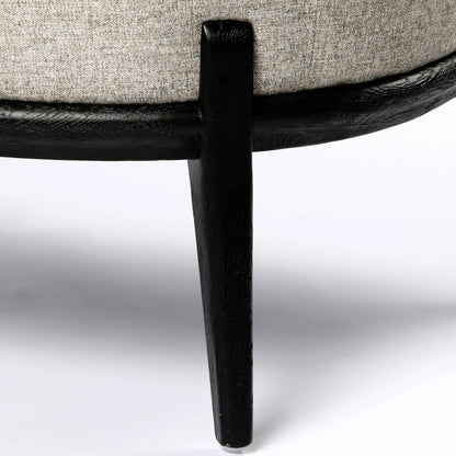 Copeland Chair by Four Hands in orly natural and black oak. Made from 100% polyester, solid oak in a transitional style.