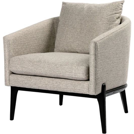 Copeland Chair by Four Hands in orly natural and black oak. Made from 100% polyester, solid oak in a transitional style.