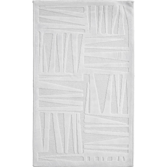 Saphir Mira Geometric Rug - 3493F by Feizy in white. Made from viscose, polyester in a unique style.