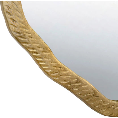 Cadence Round Metal Mirror by Worlds Away. Made from unique in a modern style.