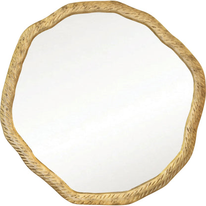 Cadence Round Metal Mirror by Worlds Away. Made from unique in a modern style.