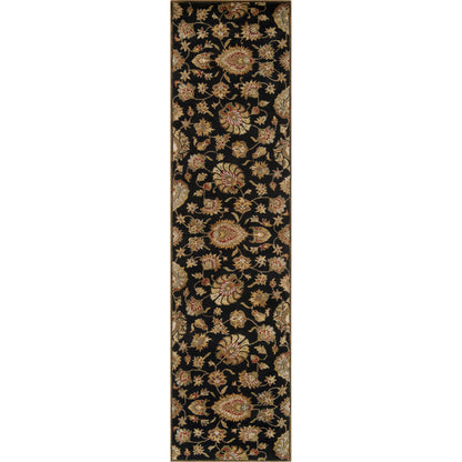 Caesar Rug - 1211 by Livabliss in black, dark brown, light beige, beige, light olive, medium brown. Made from 100% wool in a unique style.