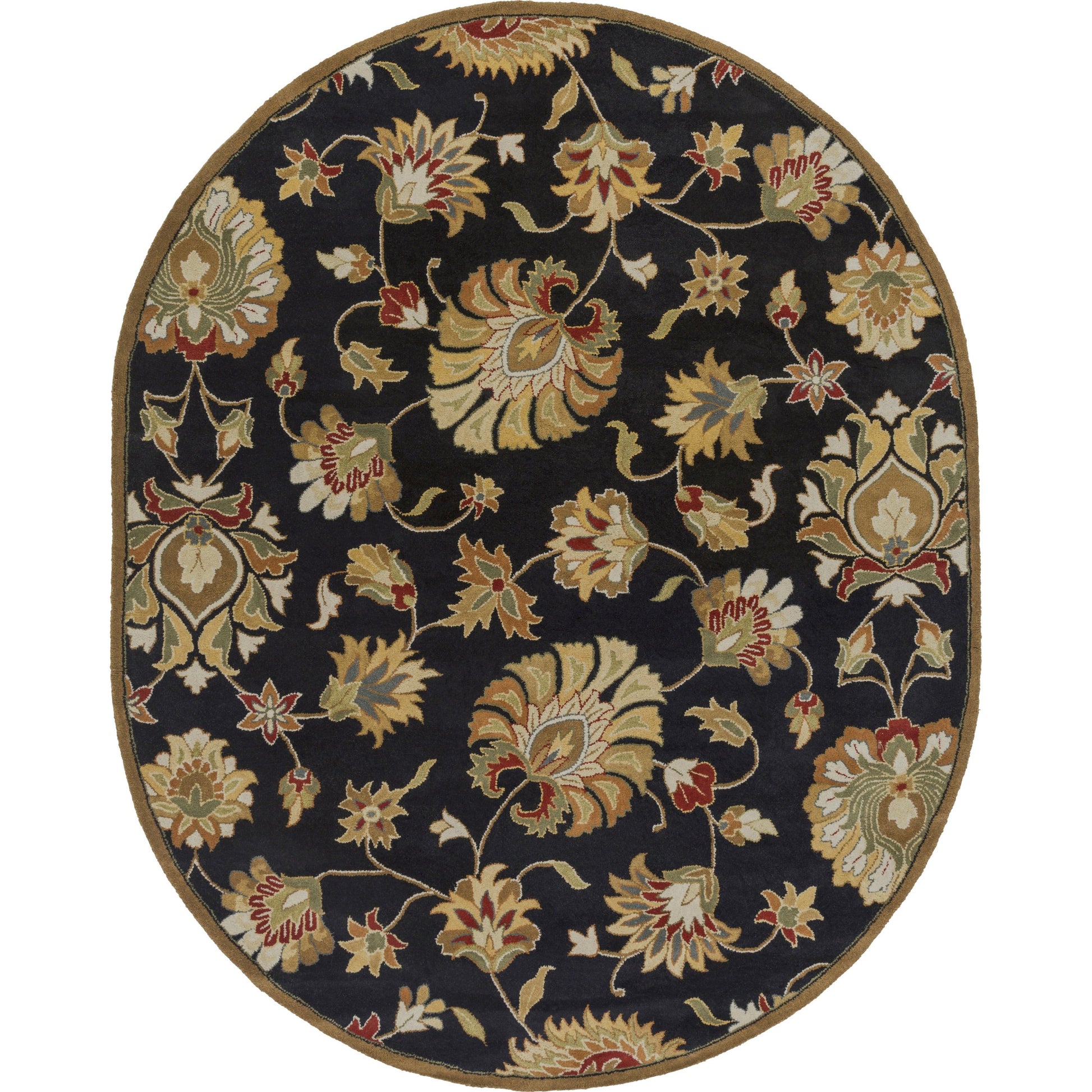 Caesar Rug - 1211 by Livabliss in black, dark brown, light beige, beige, light olive, medium brown. Made from 100% wool in a unique style.