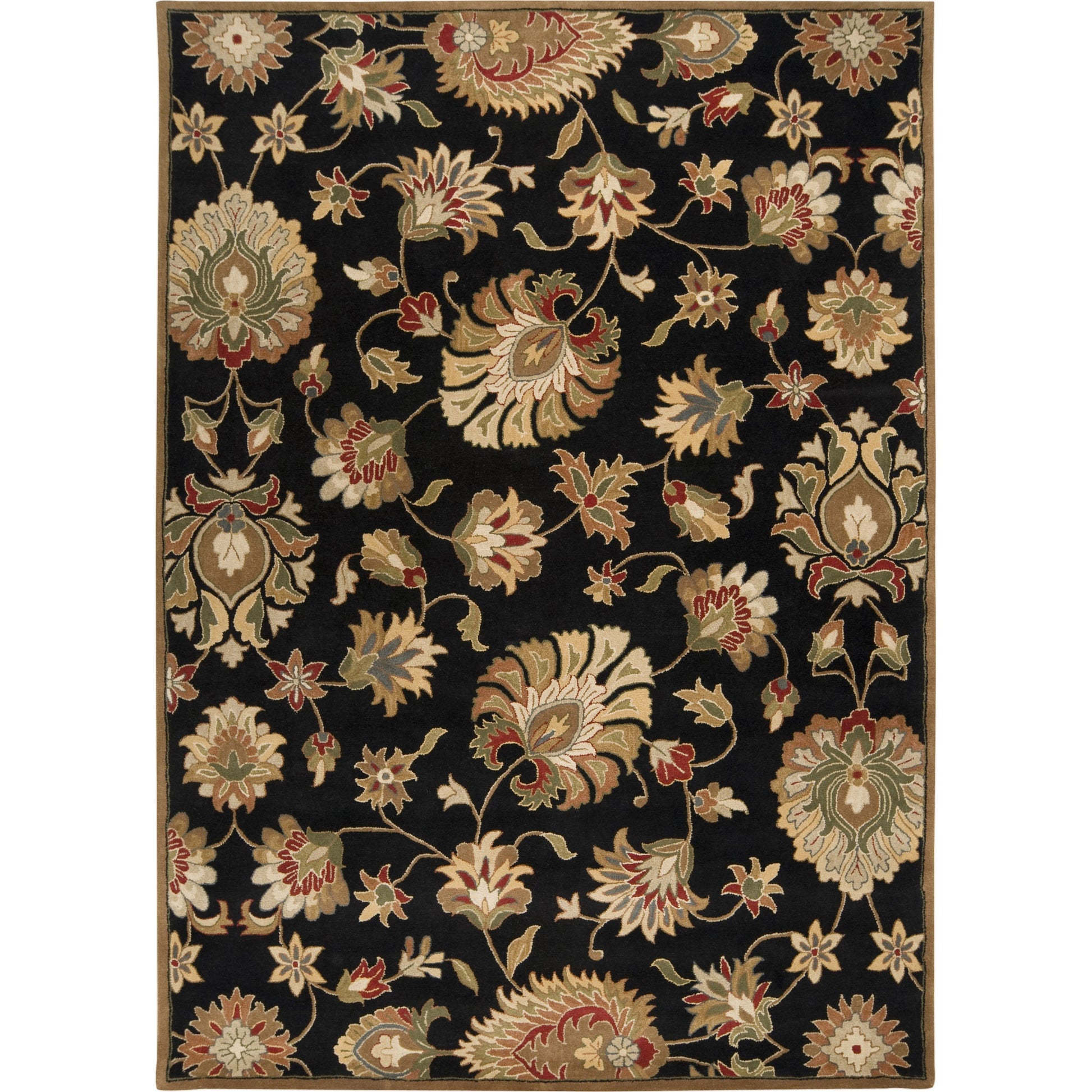 Caesar Rug - 1211 by Livabliss in black, dark brown, light beige, beige, light olive, medium brown. Made from 100% wool in a unique style.