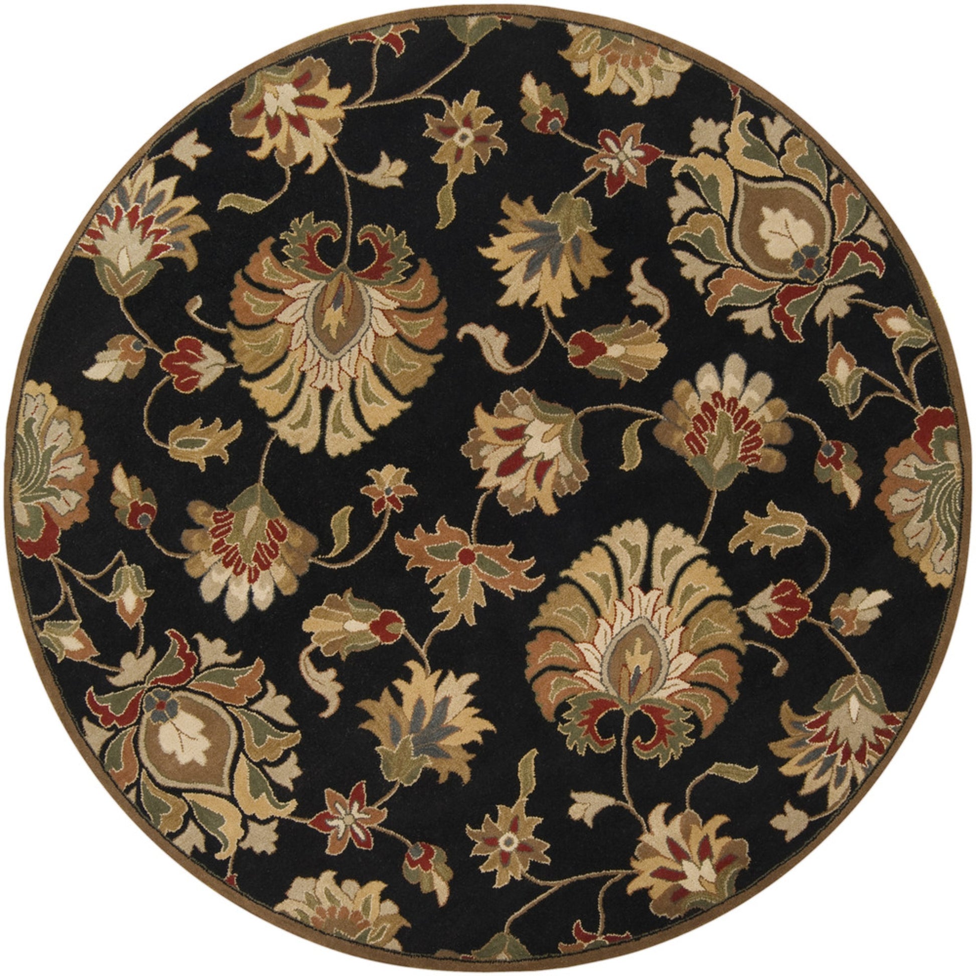 Caesar Rug - 1211 by Livabliss in black, dark brown, light beige, beige, light olive, medium brown. Made from 100% wool in a unique style.