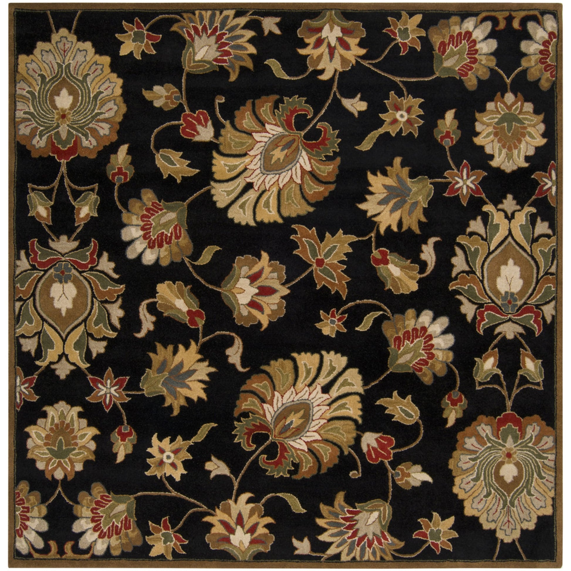 Caesar Rug - 1211 by Livabliss in black, dark brown, light beige, beige, light olive, medium brown. Made from 100% wool in a unique style.