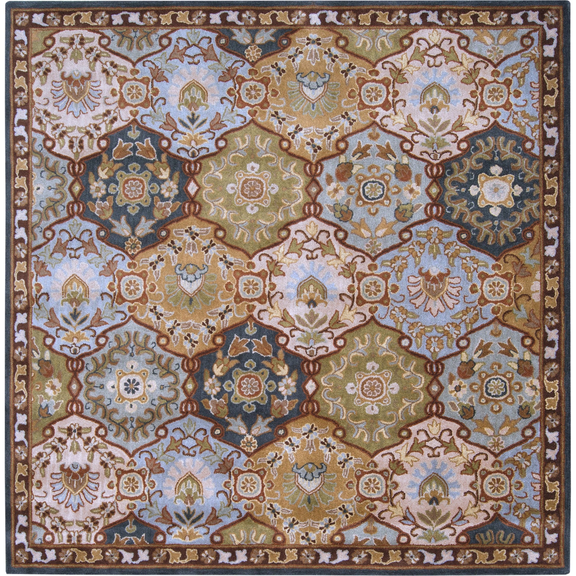 Caesar Rug - 374 by Surya in charcoal, olive, sage, tan, dark brown. Made from 100% wool in a unique style.