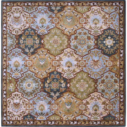 Caesar Rug - 374 by Surya in charcoal, olive, sage, tan, dark brown. Made from 100% wool in a unique style.