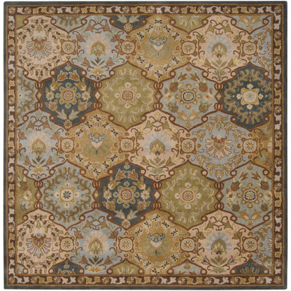 Caesar Rug - 374 by Surya in charcoal, olive, sage, tan, dark brown. Made from 100% wool in a unique style.