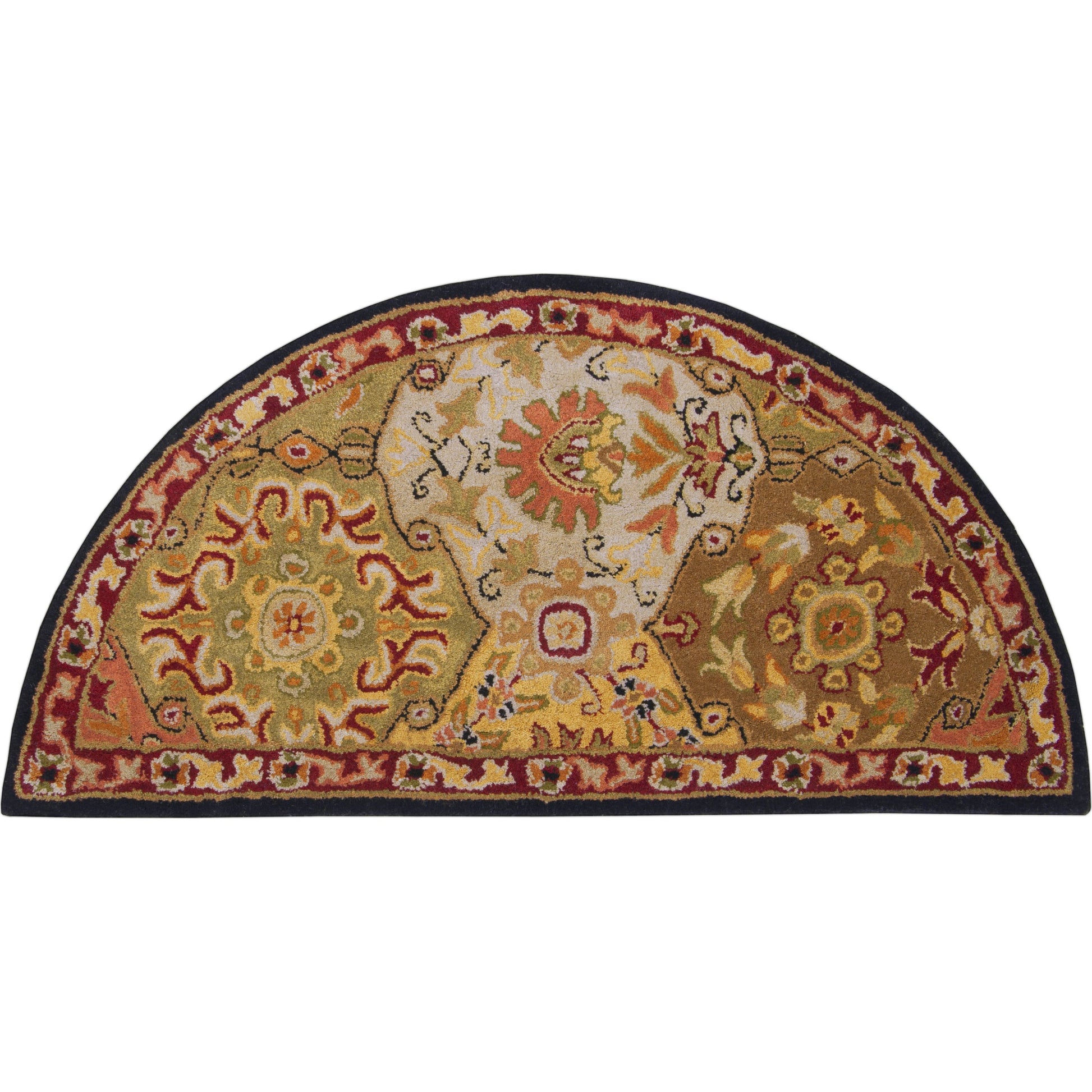 Caesar Rug - 374 by Surya in charcoal, olive, sage, tan, dark brown. Made from 100% wool in a unique style.