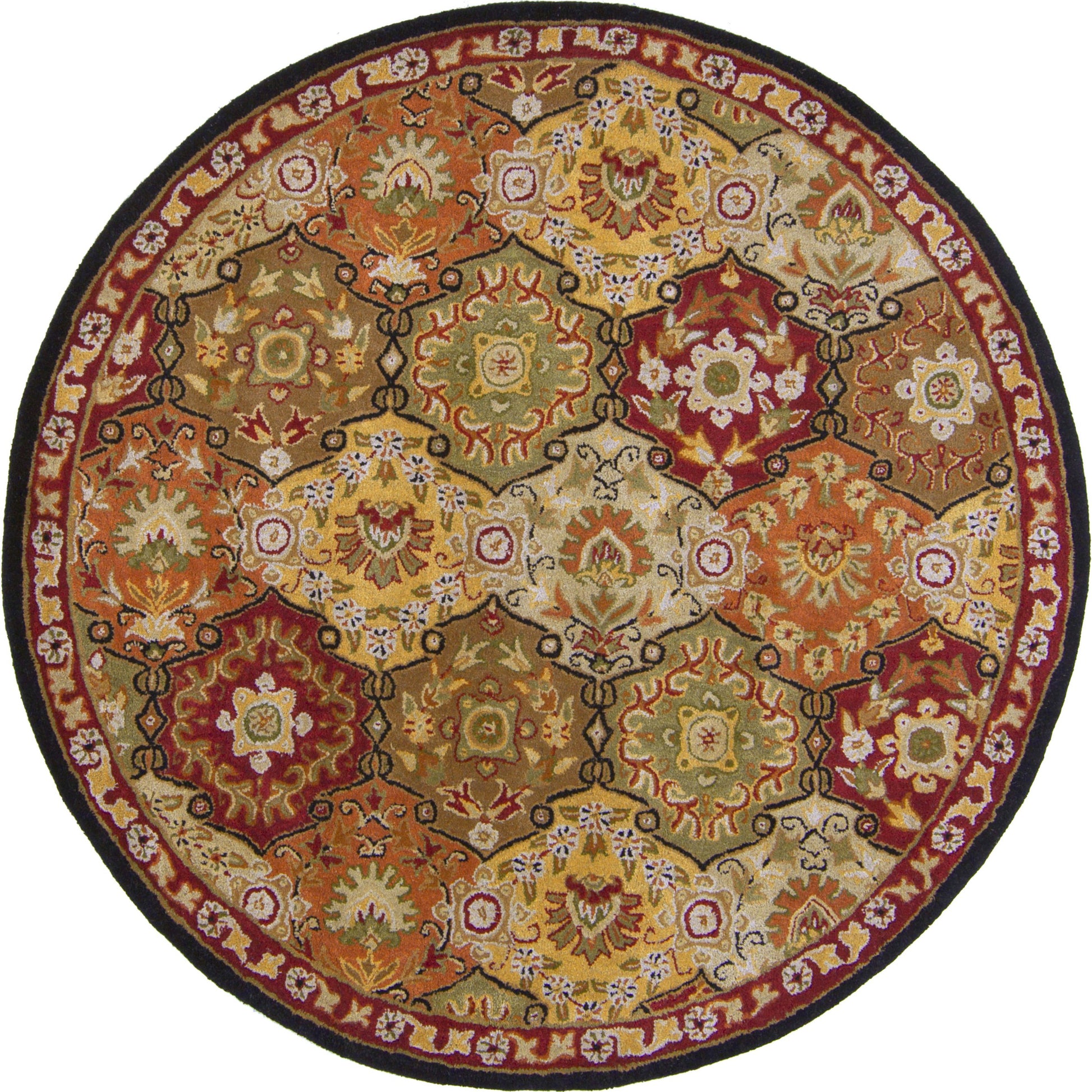 Caesar Rug - 374 by Surya in charcoal, olive, sage, tan, dark brown. Made from 100% wool in a unique style.