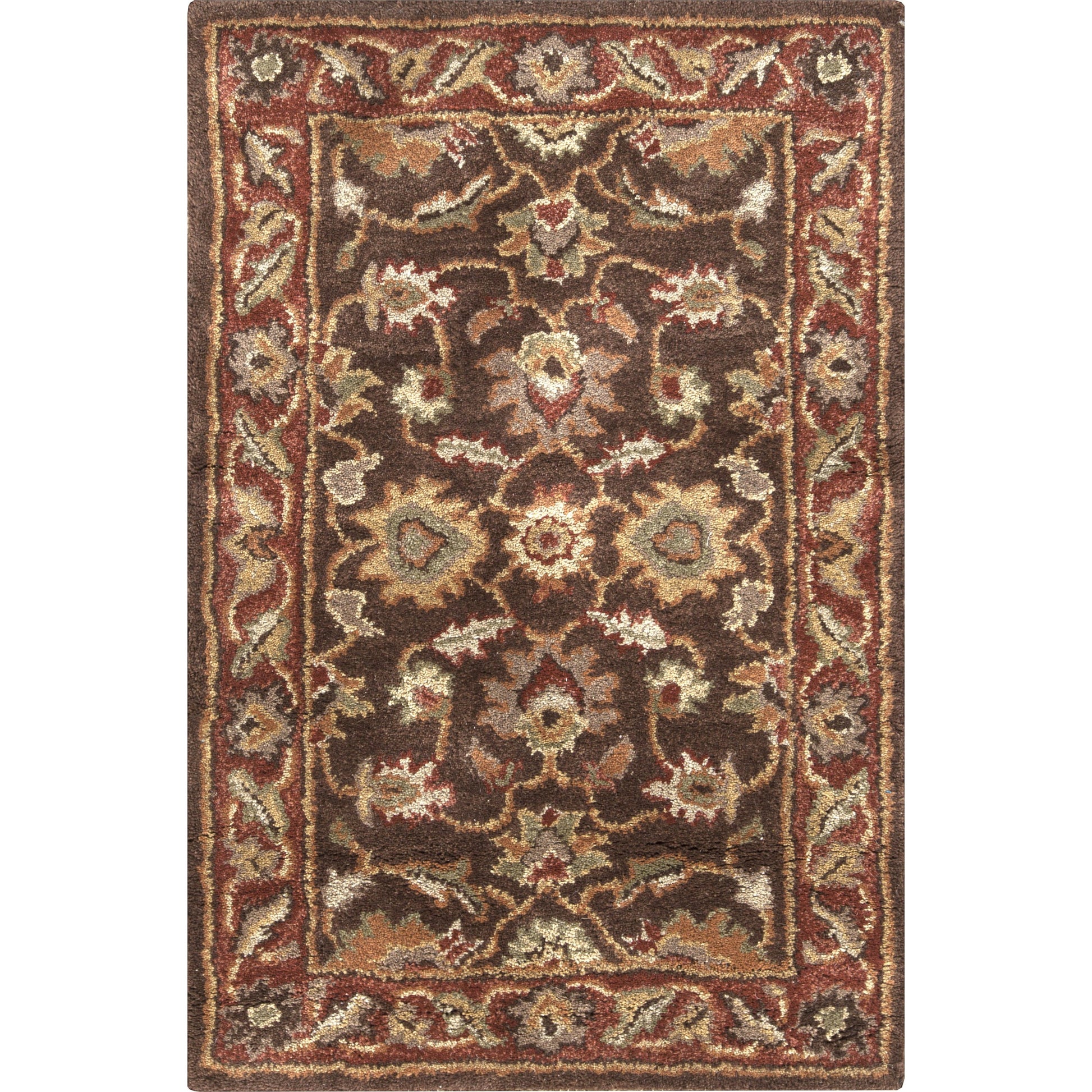 Caesar CAE-1036 Rug by Livabliss in dark brown, rust, light brown, burnt orange, medium brown, brown. Made from 100% wool in a unique style.