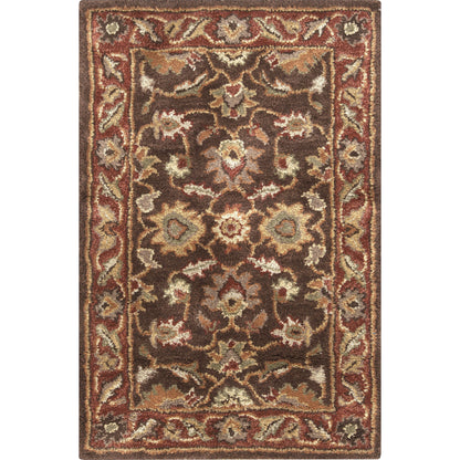 Caesar CAE-1036 Rug by Livabliss in dark brown, rust, light brown, burnt orange, medium brown, brown. Made from 100% wool in a unique style.