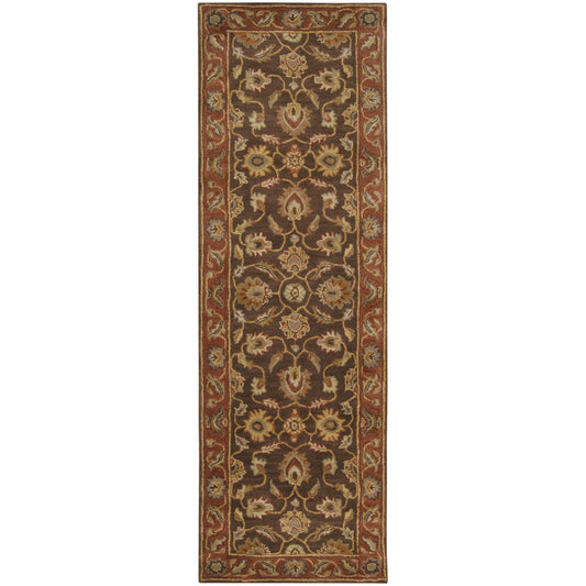 Caesar Rug - 1214 by Livabliss in dark brown, rust, light brown, burnt orange, medium brown, brown. Made from 100% wool in a unique style.
