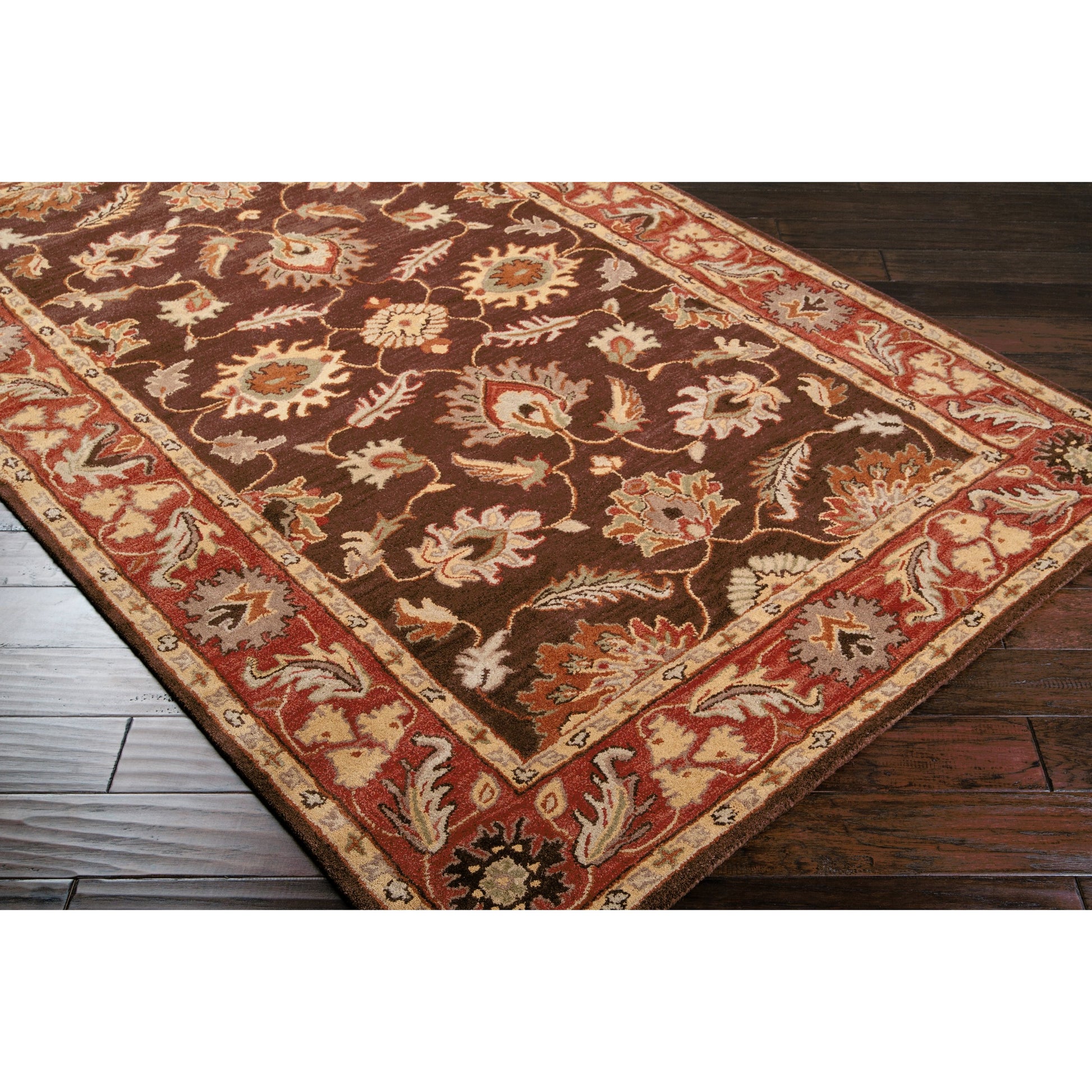 Caesar CAE-1036 Rug by Livabliss in dark brown, rust, light brown, burnt orange, medium brown, brown. Made from 100% wool in a unique style.