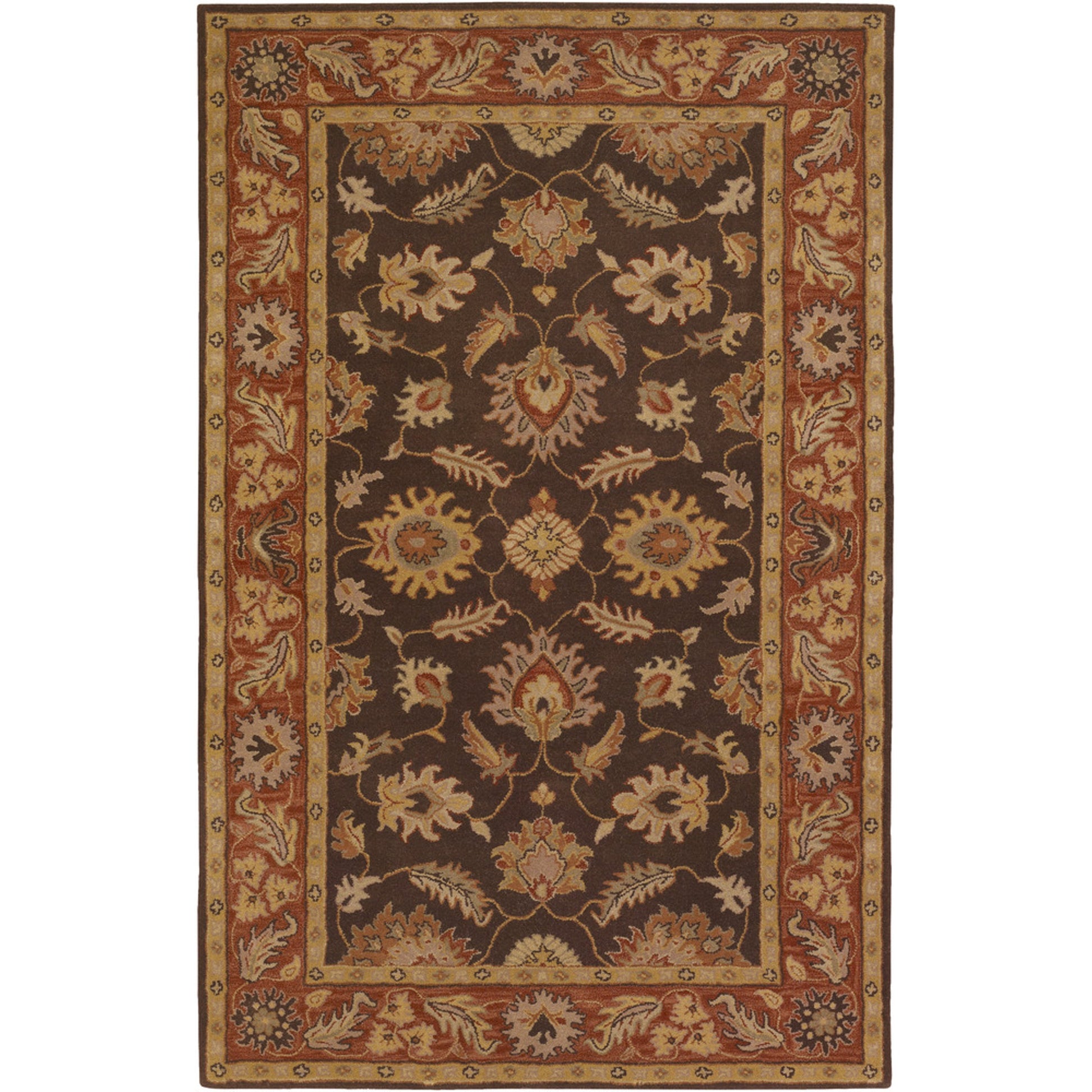 Caesar CAE-1036 Rug by Livabliss in dark brown, rust, light brown, burnt orange, medium brown, brown. Made from 100% wool in a unique style.