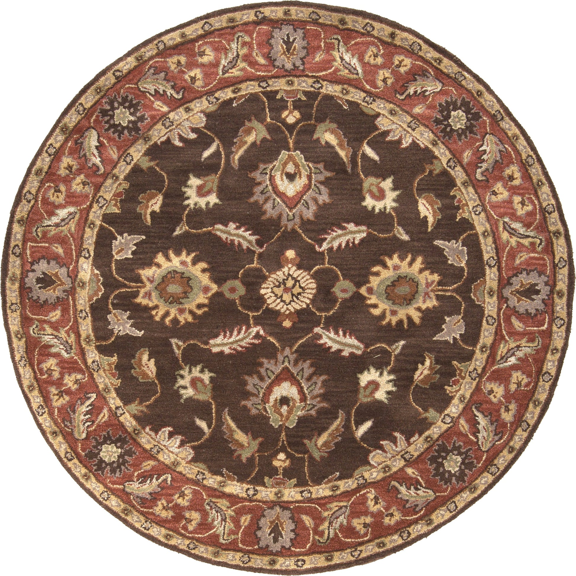 Caesar CAE-1036 Rug by Livabliss in dark brown, rust, light brown, burnt orange, medium brown, brown. Made from 100% wool in a unique style.