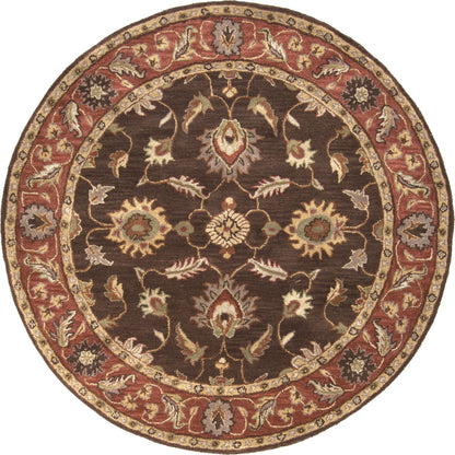 Caesar CAE-1036 Rug by Livabliss in dark brown, rust, light brown, burnt orange, medium brown, brown. Made from 100% wool in a unique style.