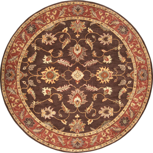 Caesar Rug - 1214 by Livabliss in dark brown, rust, light brown, burnt orange, medium brown, brown. Made from 100% wool in a unique style.