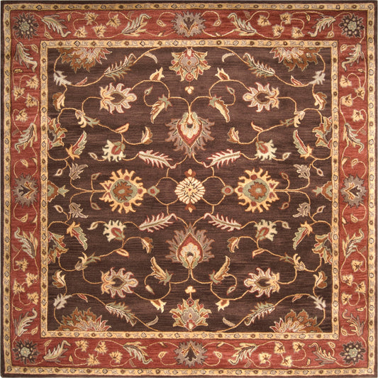 Caesar Rug - 1214 by Livabliss in dark brown, rust, light brown, burnt orange, medium brown, brown. Made from 100% wool in a unique style.
