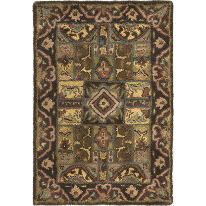 Caesar Rug - 1215 by Surya in olive, black, dark brown, mustard, deep teal. Made from 100% wool in a unique style.