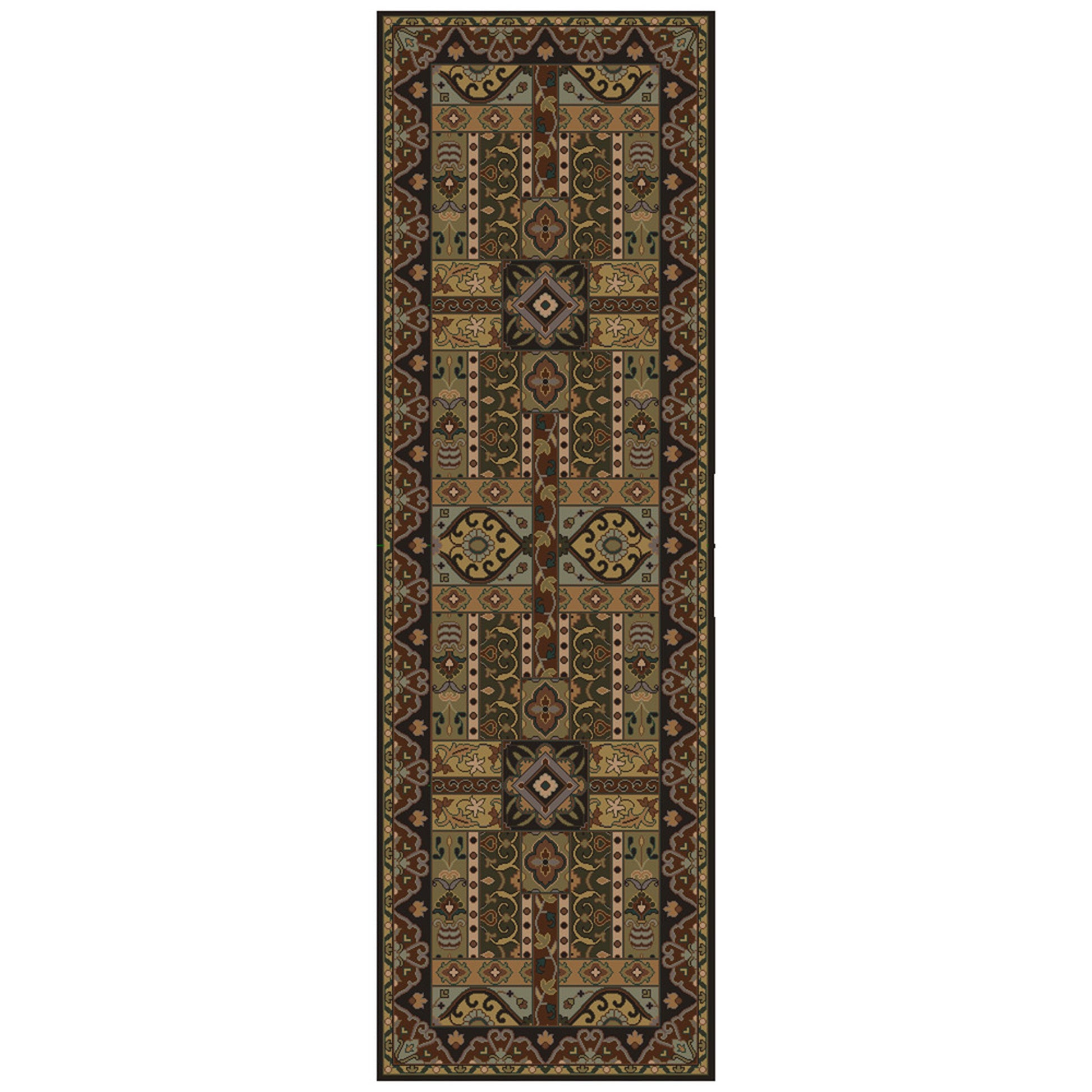 Caesar Rug - 1215 by Surya in olive, black, dark brown, mustard, deep teal. Made from 100% wool in a unique style.