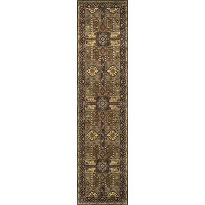 Caesar Rug - 1215 by Surya in olive, black, dark brown, mustard, deep teal. Made from 100% wool in a unique style.