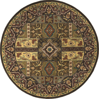 Caesar Rug - 1215 by Surya in olive, black, dark brown, mustard, deep teal. Made from 100% wool in a unique style.